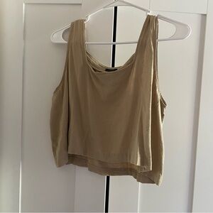 Ann Taylor Tan Sleeveless Tank Top